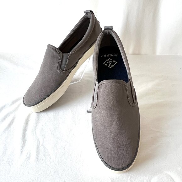 New Sperry Women's Grey Crest Twin Gore Seacycled Slip On Sneakers, Size 10 - Picture 8 of 14